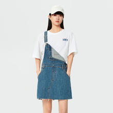 Levi's 李维斯 24春季女士牛仔背带裙青春阳光俏皮灵动时尚百搭 蓝色 M