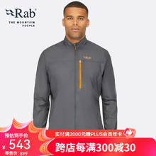 Rab 睿坡 男士户外立领皮肤衣防风防泼水夹克轻快干外套QWS-49 石墨灰/橙GRM S