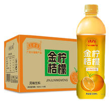 Hidolly 百多利 金桔柠檬茶味清爽解腻果味茶饮料520ml*15瓶/箱 橙色