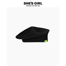 She’s Girl shesgirl茜子配饰秋冬保暖报童帽英伦复古帅气画家帽子小贝雷帽