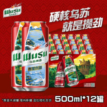 乌苏啤酒（wusu）大红乌苏 风景罐 500mL 12罐