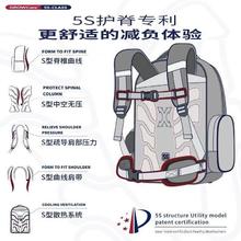 剑桥树 小书包女童儿童书包男孩一二三到六年级6-12岁护脊背包 骑士扣:宝蓝红小码