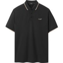 海澜之家（HLA）短袖POLO衫男轻商务珠地凉感短袖男夏季 黑色23 180/96A(XL)  推荐76-82kg