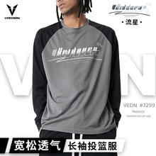 百亿补贴：VEIDOORN 维动 流星投篮服长袖T恤透气排汗运动篮球训练健身跑步美式宽松男