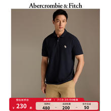 Abercrombie & Fitch 男装 24春夏新款纯色通勤短袖polo衫 KI124-4104 海军蓝 M (180/100A)