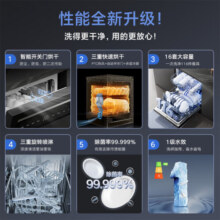 米家小米洗碗机 16套N1 大容量嵌入式洗碗机 独嵌两用 智能开关门热风烘干168H长效存储QMDW1602M 米家智能独嵌两用洗碗机16套N1