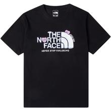 THE NORTH FACE 北面 黑色短袖T恤男款女款夏季户外圆领印花半袖款运动上衣潮