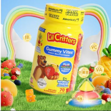 L'il Critters 丽贵 儿童小熊糖DHA鱼油 天然覆盆子+柠檬味 60粒 *3件