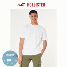 HOLLISTER 24春夏新款情侣美式风百搭圆领短袖T恤 男女装 355910-1 白色 S (175/92A)
