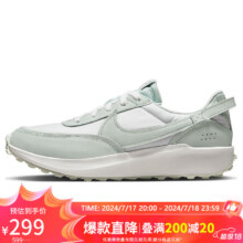 耐克NIKE春夏休闲鞋男缓震复古跑WAFFLE DEBUT运动鞋DV0813-100白绿40