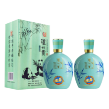 泸州老窖泸州贡盛事共享 52度纯粮浓香型白酒 熊猫酒 52度 500mL 2瓶