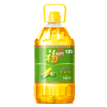 福临门 食用油 非转基因压榨玉米油4L