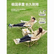 百亿补贴：一棵柠檬 折叠床户外露营午休躺椅便携折叠椅超轻钓鱼靠背椅沙滩椅