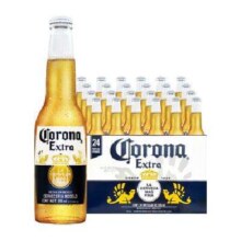 京东百亿补贴：Corona 科罗娜 墨西哥进口 特级拉格啤酒 355ml*24瓶 整箱装