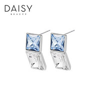 DAISY BEAUTY DB-ES6014-B 方糖拼色925银耳环 蓝色