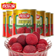 puls会员：欢乐家 杨梅罐头 316g*6罐