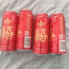 青岛啤酒（TsingTao）喜庆 福禧罐500ml*4听 尝鲜装 露营出游