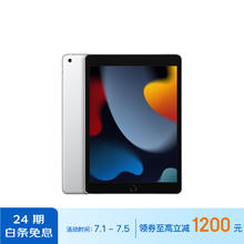 Apple 苹果 iPad(第9代)10.2英寸平板电脑 2021年款(256GB WLAN版/MK2P3CH/A)银色