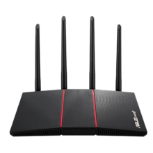 Plus会员：ASUS 华硕 RT-AX57热血版/WiFi6全千兆电竞路由器/4外置独立fem穿墙/覆盖提升80%/Ai路由器