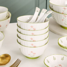 京东百亿补贴：YUHANGCIYE 裕行 餐具碗具组合 春幕4.5英寸米饭碗4头
