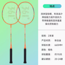 361° 铁合金 羽毛球拍 2支装