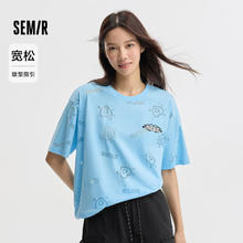 Semir 森马 满印落肩T恤 101323100024