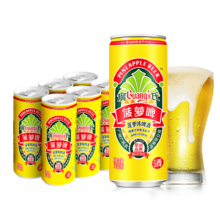 广氏正宗菠萝啤含酒精果味啤酒低度果酒 330ml*6罐