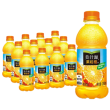 PLUS会员：可口可乐 美汁源 果粒橙果汁饮料 300ml*12瓶