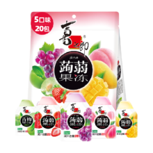 88VIP：喜之郎 25%果汁蒟蒻果冻袋 400g  20小包 5口味