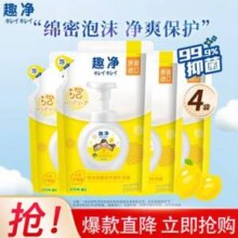 lion 狮王 韩国进口  趣净泡沫洗手液（补充装）200ml*4袋
