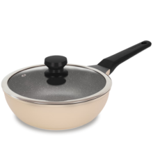 炊大皇（COOKER KING）日式压铸24cm炒锅 易洁平底不粘锅 电磁炉通用炒菜锅煎锅 B49773