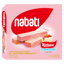 PLUS会员：nabati 纳宝帝 丽芝士Richeese 威化饼干 草莓芝士蛋糕味 290g