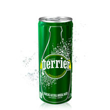 perrier 巴黎水 法国原装进口 原味气泡水矿泉水 250ml*35罐 整箱装