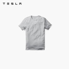 TESLA 特斯拉 T恤休闲logo小立体字母标识男款 灰色 S码