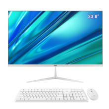 AOC一体机电脑全新商务办公家用游戏台式全套整机 23.8英寸12代i5八核+8G+512G固态 联保三年/内置WIFI.音响/键鼠