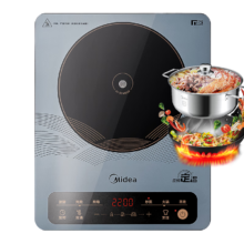 PLUS会员：Midea 美的 电磁炉套装 配赠汤锅+炒锅 2200W 触控按键 MC-22EB15