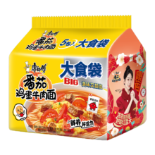 plus会员:康师傅 方便面 大食袋 番茄鸡蛋牛肉面162g*5袋