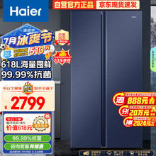 Haier 海尔 星蕴系列对开门冰箱 618L BCD-618WGHSSEDBL