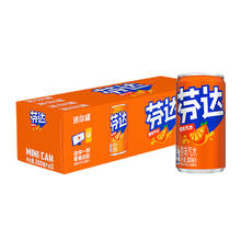Fanta 芬达 可口可乐（Coca-Cola）芬达 Fanta 橙味 碳酸汽水饮料迷你摩登罐 200ml*12罐 整箱装