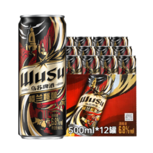 PLUS会员，京东百亿补贴：（wusu）乌苏 啤酒 楼兰秘酿500ml*12罐/箱整箱装