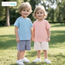 ELLE BABY A类冰瓷棉凉感纯色短袖T恤 5色（73-150cm）*3件