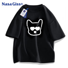 Plus会员:NASA GISS纯棉t恤男卡通圆领短袖 黑色*3件