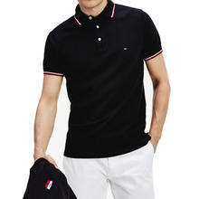 TOMMY HILFIGER Polo衫短袖男士 送男友 BDS黑色 L