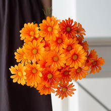 SUGER LOVE 爱已装糖 小雏菊仿真花束 秋色橘 53cm 5支装