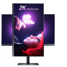 PLUS会员、百亿补贴：SAMSUNG 三星 27英寸2K高清75Hz 广视角IPS电脑显示器 升降旋转设计办公竖屏 S27B612EQC