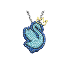 施华洛世奇（SWAROVSKI）生日礼物 施华洛世奇 SWAN POP 天鹅造型项链 蓝色 大 5649194