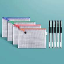 再降价：晨光 B5拉链袋1个+中性笔5支