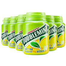 DOUBLEMINT 绿箭 口香糖绿茶薄荷味约40粒*6瓶 糖果零食口气清新糖