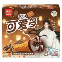 PLUS会员：可爱多 和路雪 天官赐福甜筒巧克力口味冰淇淋 67g*4支 *4件
