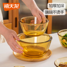 环保材质更健康！Citylong 禧天龙 高硼硅玻璃碗 爱心款 280ml*6个套装